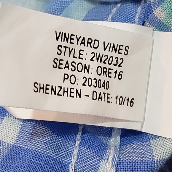 Vineyard Vines Button Up Half Shirt with Buttoned Roll Up Sleeves - Picture 5 of 9